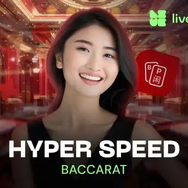 Hyper Speed Baccarat online game logo by Evolution on instantcasino-uk.com